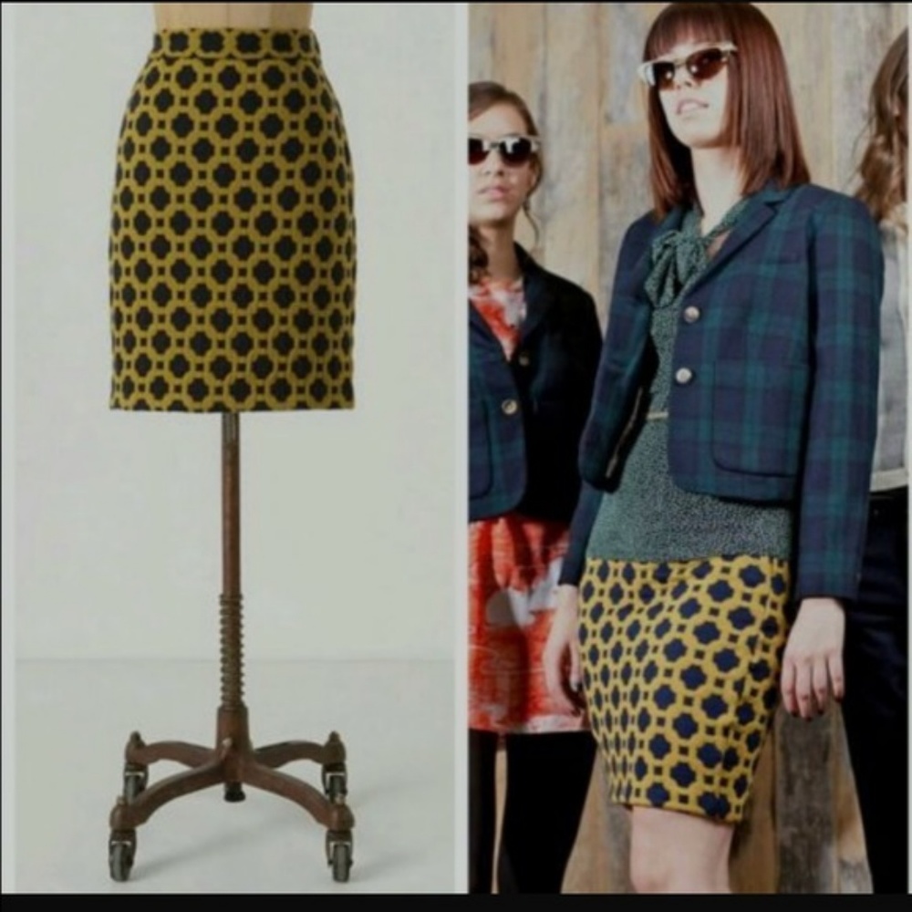 Anthropologie Quilted Pencil Skirt - 6